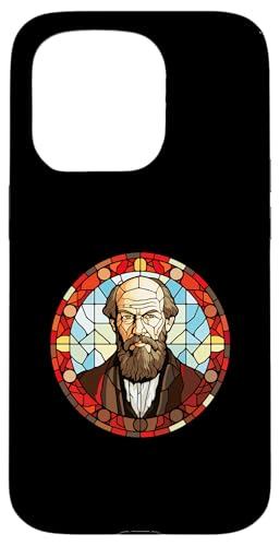 Fjodor Dostojewski Glasmalerei Hülle für iPhone 15 Pro von Fyodor Dostoevsky Art Style Designs For Historians