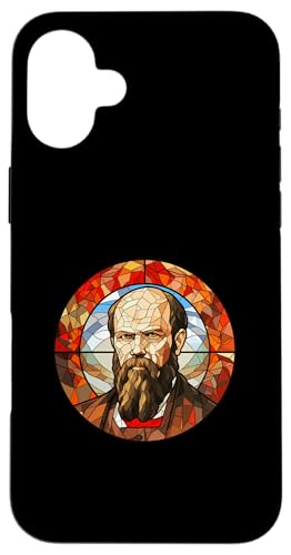 Fjodor Dostojewski Glasmalerei Hülle für iPhone 16 Plus von Fyodor Dostoevsky Art Style Designs For Historians