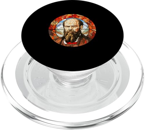 Fjodor Dostojewski Glasmalerei PopSockets PopGrip für MagSafe Fjodor Dostojewski Glasmalerei PopSockets PopGrip für MagSafe von Fyodor Dostoevsky Art Style Designs For Historians