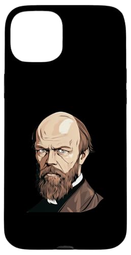 Fjodor-Dostojewski-Karikatur Hülle für iPhone 15 Plus von Fyodor Dostoevsky Art Style Designs For Historians
