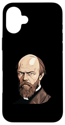 Fjodor-Dostojewski-Karikatur Hülle für iPhone 16 Plus von Fyodor Dostoevsky Art Style Designs For Historians