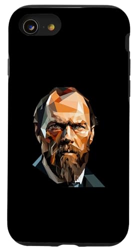 Fjodor Dostojewski Low Poly Art Hülle für iPhone SE (2020) / 7 / 8 von Fyodor Dostoevsky Art Style Designs For Historians