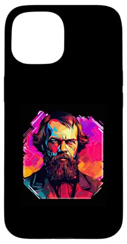 Fjodor Dostojewski Synthwave Hülle für iPhone 15 von Fyodor Dostoevsky Art Style Designs For Historians