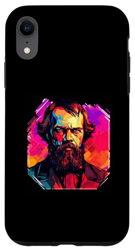 Fjodor Dostojewski Synthwave Hülle für iPhone XR von Fyodor Dostoevsky Art Style Designs For Historians