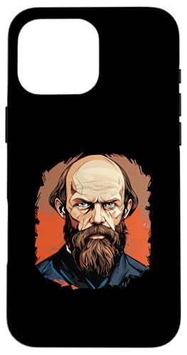 Fjodor Dostojewski als Superheld Hülle für iPhone 16 Pro Max von Fyodor Dostoevsky Art Style Designs For Historians