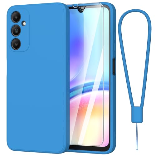 Fyriswho Hülle für Samsung Galaxy A05s 4G Schutzhülle + 1 Stück Schutzfolie, Dünne Weiche Anti Kratzer Handyhülle Galaxy A05s Rundumschutz Case Cover für Samsung Galaxy A05s 4G (6.7") - Blau von Fyriswho