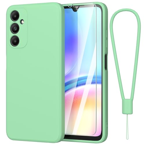 Fyriswho Hülle für Samsung Galaxy A05s 4G Schutzhülle + 1 Stück Schutzfolie, Dünne Weiche Anti Kratzer Handyhülle Rundumschutz Case Cover für Samsung Galaxy A05s 4G (6.7") - Grün von Fyriswho
