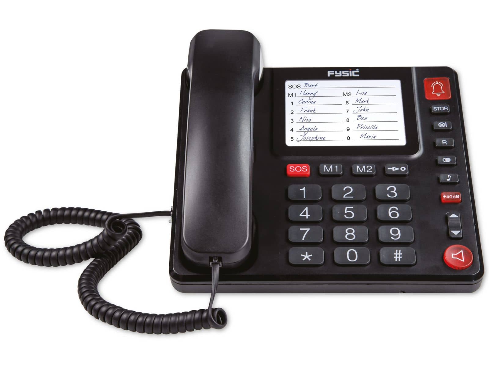 FYSIC Großtasten-Telefon FX-3920, schwarz von Fysic