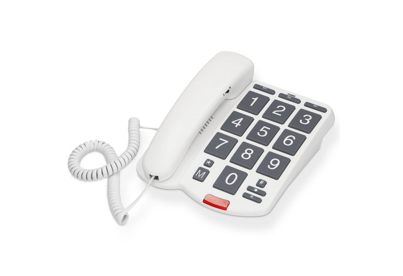 Fysic FX575 Festnetztelefon (Kabel -Festnetztelefon für Senioren, große Tasten und Klingellicht) von Fysic