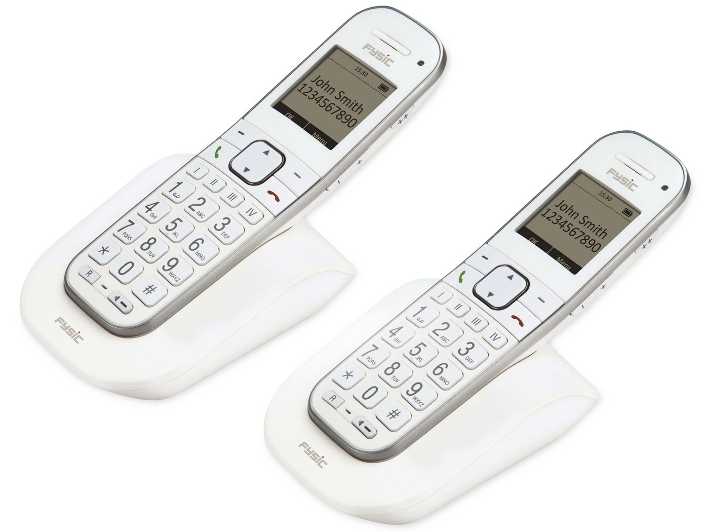Fysic FYSIC DECT-Telefon FX-9000 DUO, mit 2 Mobilteilen Schnurloses DECT-Telefon von Fysic