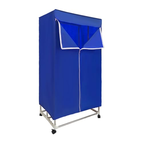 220V Warmlufttrockner 1200-1500W Tragbar Elektrischer Wäschetrockner 66.14lbs Kleiderschrank Warmlufttrockner Geeignet für Häuser Wohnungen Schlafsäle Hotels usw (Blau) von Fyssnn