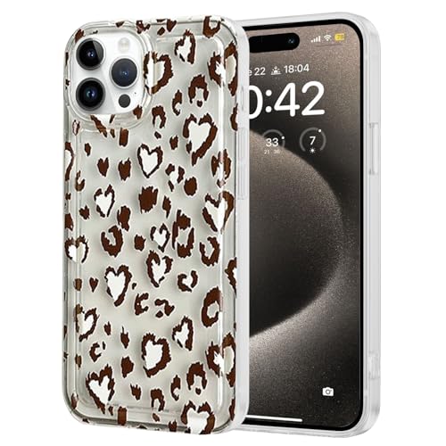 Kompatibel Mit iPhone 15 Pro Max Hülle, TPU Handyhülle i15 Pro Max Leopardenmuster, Fallsicheres und stoßfestes Hartschalenetui handyhülle i15 Pro Max mädchen, Elegantes Design für Frauen Case von Fzrdohu
