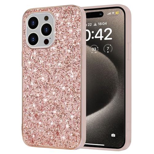 Fzrdohu Kompatibel Mit iPhone 16 Pro Hülle Glitzer, Weiche TPU Silikon Handyhülle für i16 Pro Glitzer Robuste Kratzfest, Fallschutz Handyhülle Glitzer Kompatibel mit i16 Pro Hülle Case von Fzrdohu