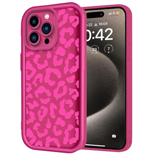 Kompatibel Mit iPhone 15 Pro Max Hülle Motiv, Weiches Silikon Süßes Leopardenmuster Handyhülle i15 Pro Max leoprint, Stoßfeste und Kratzfeste i15 ProMax Hülle Leopard für Damen und Mädchen Phone Case von Fzrdohu