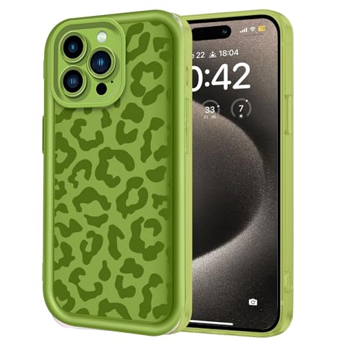 Kompatibel Mit iPhone 15 Pro Max Hülle Motiv, Weiches Silikon Süßes Leopardenmuster Handyhülle i15 Pro Max leoprint, Stoßfeste und Kratzfeste i15 ProMax Hülle Leopard für Damen und Mädchen Phone Case von Fzrdohu