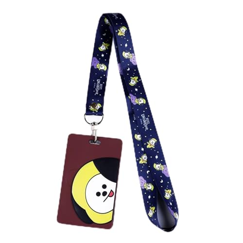 Kpop BTS Schlüsselband mit Ausweishalter, BTS Bangtan Boys Armee Handgelenk Lanyard Schlüsselanhänger (CHIMMY) von G-Ahora