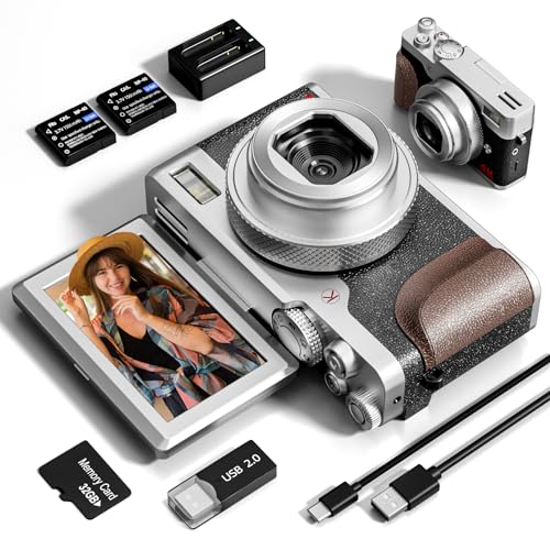 K100 Digitalkamera, 4K Videokameras für Fotografie für YouTube mit WiFi von G-Anica