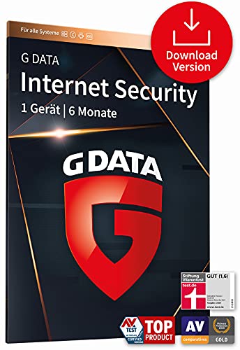 G DATA Internet Security 2021 | 1 Gerät – 6 Monate | Antivirus Programm mit Kindersicherung| PC, Mac, Android, iOS |Aktivierungscode per Email | zukünftige Updates inklusive von G DATA CyberDefense AG