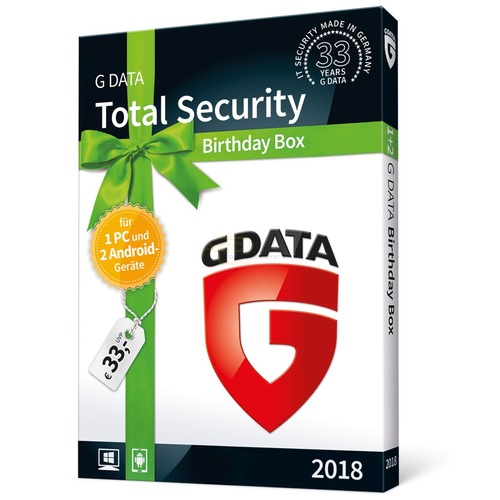 Total Security Vollversion ESD inkl. Update 2024* 1 PC + 2 Android 1 Jahr Total Security Vollversion ESD inkl. Update 2024* 1 PC + 2 Android 1 Jahr von G Data