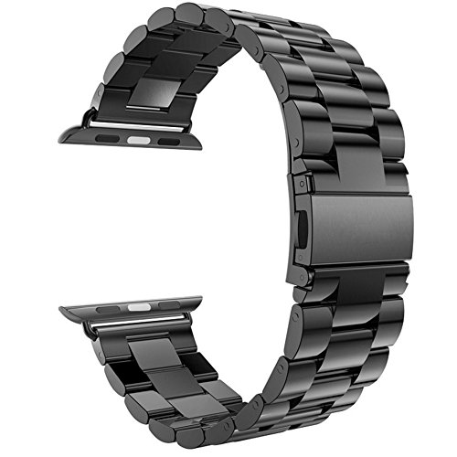 G GAVY Uhrenarmband aus Edelstahl, kompatibel mit Apple Watch, 38 mm, 40 mm, 41 mm, 42 mm, 44 mm, 45 mm, 49 mm, Metall-Uhrenarmband für iWatch Serie SE/8/7/6/5/4/3/2/1 (38/40/41 mm, schwarz) von G GAVY