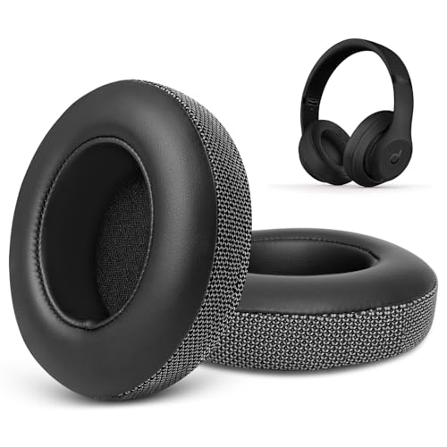 Ersatz-Ohrpolster für Beats Studio 3, GvOEARS Ohrpolster für Beats by Dre Studio 2 3 kabelgebundene und kabellose Kopfhörer mit gestrickter Seite, dicker Schaumstoff von G GVOEARS