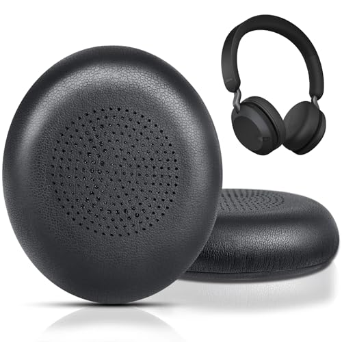 Ohrpolster Ersatz für Jabra Evolve2 65 (65MS 65UC USB)/Evolve2 40 (40UC 40MS USB)/Elite 45h On-Ear Wireless Kopfhörer, Ohrpolster mit Proteinleder von G GVOEARS