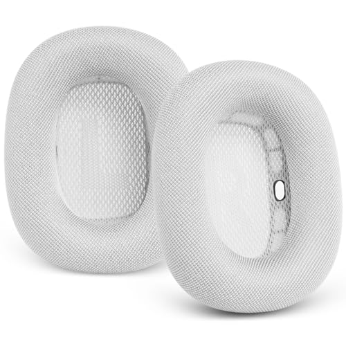 Ohrpolster für AirPods Max – Ersatzabdeckung für Ohrmuscheln – verbesserter Memory-Schaum für Apple Air Pods Max Kopfhörer – wie Original (silberfarben) von G GVOEARS