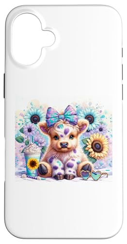 Baby Higland Kuh mit Sonnenblumen Hülle für iPhone 16 Plus Baby Higland Kuh mit Sonnenblumen Hülle für iPhone 16 Plus von G Hall Marketing
