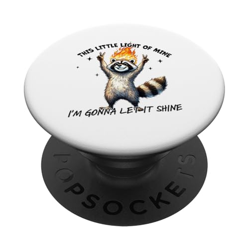 Let it Shinr Waschbär PopSockets Klebender PopGrip Let it Shinr Waschbär PopSockets Klebender PopGrip von G Hall Marketing