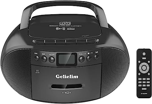 G Keni Tragbarer CD und Kassettenspieler Boombox Combo, Kassettenrekorder mit Fernbedienung, AM FM Radio, USB-Wiedergabe mit Kopfhörerbuchse, batteriebetrieben oder netzbetrieben für Zuhause G Keni Tragbarer CD und Kassettenspieler Boombox Combo, Kassettenrekorder mit Fernbedienung, AM FM Radio, USB-Wiedergabe mit Kopfhörerbuchse, batteriebetrieben oder netzbetrieben für Zuhause von G Keni