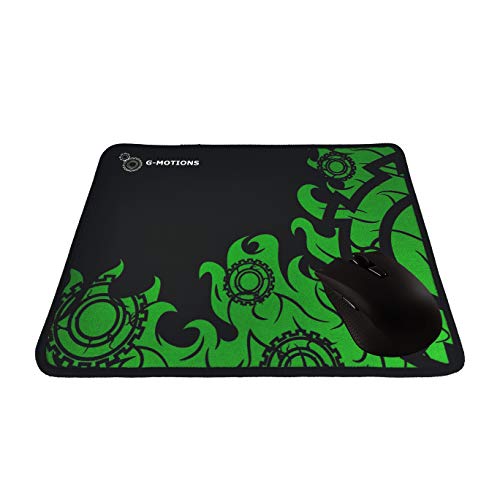 G-Motions Gaming-Mauspad, Bestickt, mit Flüssigkeitsaufnahme, ideal für alle Maustypen – Gamer (S: 20 x 25 cm (Flamme) von G-MOTIONS