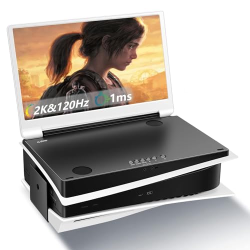 G-STORY 15,6 Zoll IPS 2K 120 Hz tragbarer Monitor, Gaming-Display, integriert mit PS5 (nicht im Lieferumfang enthalten), 2560 x 1440, mit 2 HDMI-Anschlüssen, FreeSync, 2 integrierten Multimedia-Stereo von G-STORY
