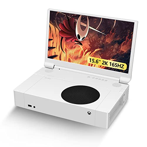 G-STORY 15,6 Zoll Tragbarer Monitor für Xbox Series S, 165-Hz 2K Tragbarer Bildschirm mit Zwei Lautsprechern, Zwei HDMI, HDR, Freesync, Spielmodus von G-STORY