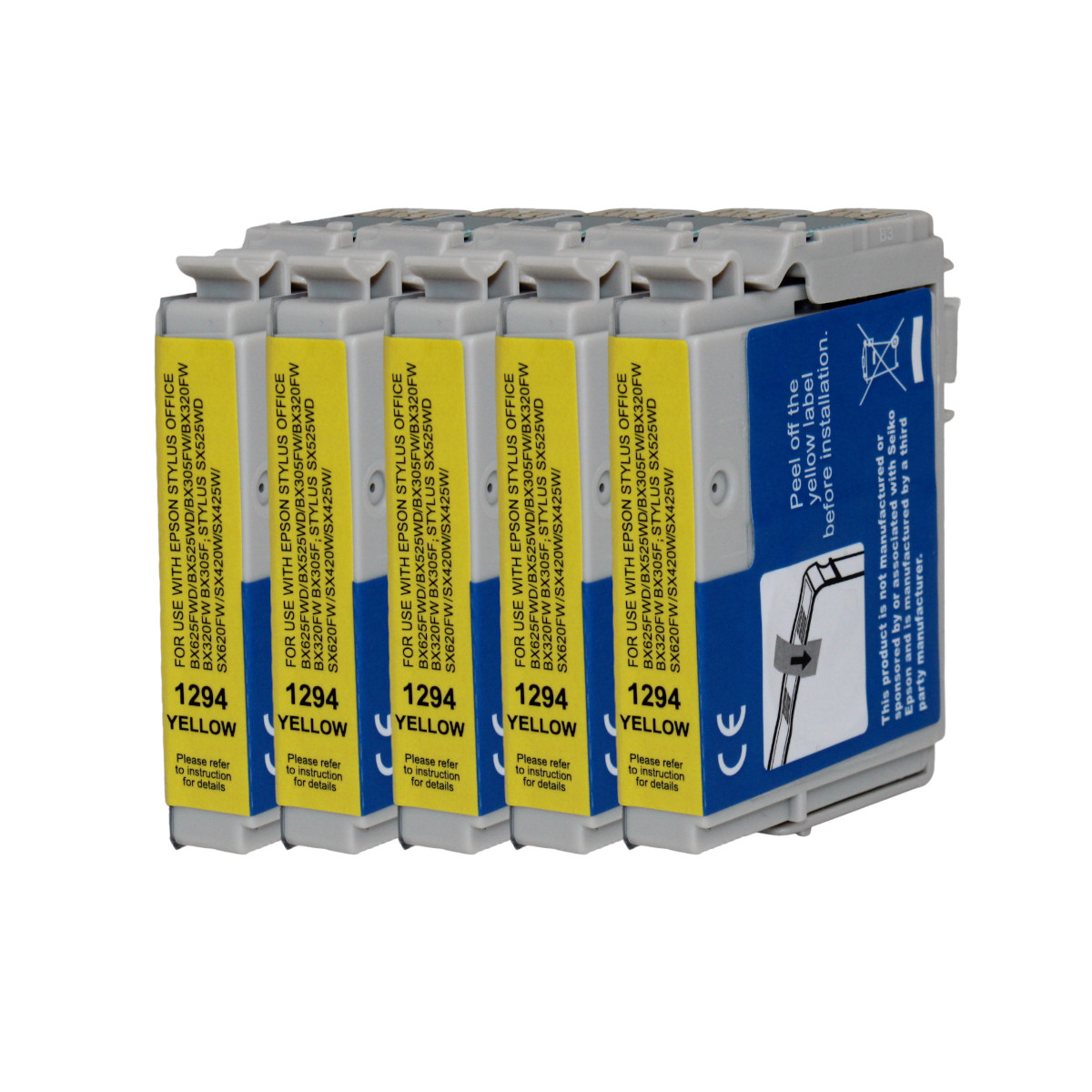 5x G&G NP-R-1294Y Druckerpatronen kompatibel zu Epson T1249 Gelb Yellow 10ml 5x G&G NP-R-1294Y Druckerpatronen kompatibel zu Epson T1249 Gelb Yellow 10ml von G&G