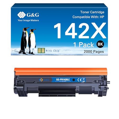 G&G 142X 142A(Mit Chip) Toner Kompatibel mit HP Laserjet MFP M140w M110w for HP 142X 142A von G&G