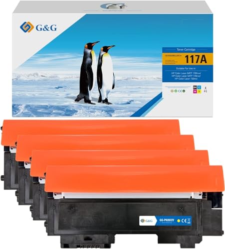 G&G 4 Pack 117A Toner Compatible with HP Color Laser MFP 179fwg 178nwg 150nw 150a 150w 179fnw 178nw W2070A W2071A W2072A W2073A von G&G