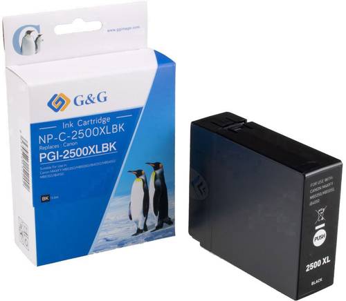 G&G Druckerpatrone ersetzt Canon PGI-2500BK XL Kompatibel Schwarz NP-C-2500XLBK 1C2500B von G&G
