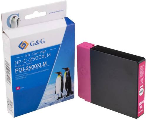 G&G Druckerpatrone ersetzt Canon PGI-2500M XL Kompatibel Magenta NP-C-2500XLM 1C2500M von G&G