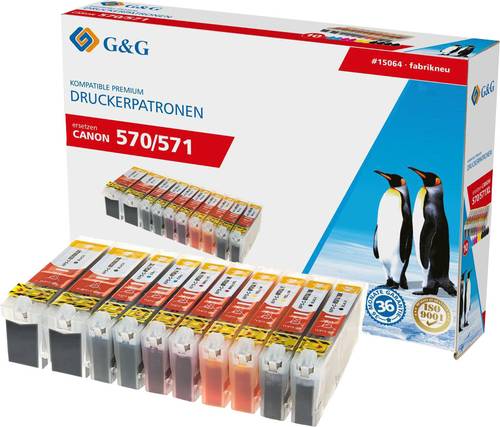 G&G Druckerpatrone ersetzt Canon PGI-570PGBK XL, CLI-571BK XL, CLI-571C XL, CLI-571M XL, CLI-571Y XL G&G Druckerpatrone ersetzt Canon PGI-570PGBK XL, CLI-571BK XL, CLI-571C XL, CLI-571M XL, CLI-571Y XL von G&G