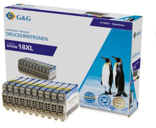 G&G Druckerpatrone ersetzt Epson 18XL, T1816, T1811, T1812, T1813, T1814 Kompatibel Kombi-Pack Schwa von G&G