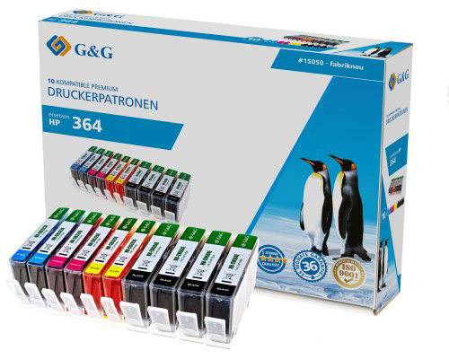 G&G Druckerpatrone ersetzt HP 364XL, CN684EE, CB323EE, CB324EE, CB325EE Kompatibel Kombi-Pack Schwar von G&G