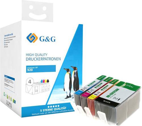 G&G Druckerpatrone ersetzt HP 920XL, CD975AE, CD972AE, CD973AE, CD974AE Kompatibel Kombi-Pack Schwar G&G Druckerpatrone ersetzt HP 920XL, CD975AE, CD972AE, CD973AE, CD974AE Kompatibel Kombi-Pack Schwar von G&G