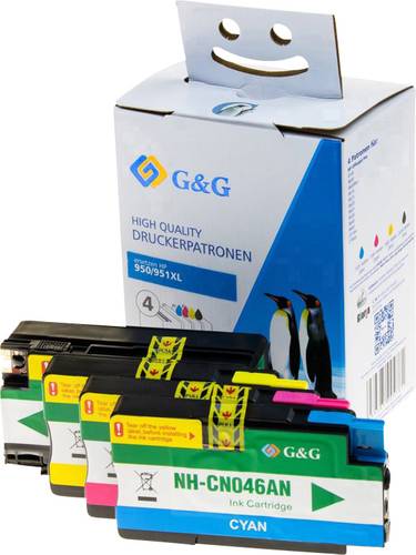 G&G Druckerpatrone ersetzt HP 950XL, 951XL, C2P43AE, CN045AE, CN046AE, CN047AE, CN048AE Kompatibel K G&G Druckerpatrone ersetzt HP 950XL, 951XL, C2P43AE, CN045AE, CN046AE, CN047AE, CN048AE Kompatibel K von G&G