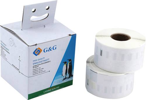 G&G Etiketten Rolle Kompatibel ersetzt DYMO 99012, S0722400 89 x 36mm Papier Weiß 520 St. Permanent von G&G