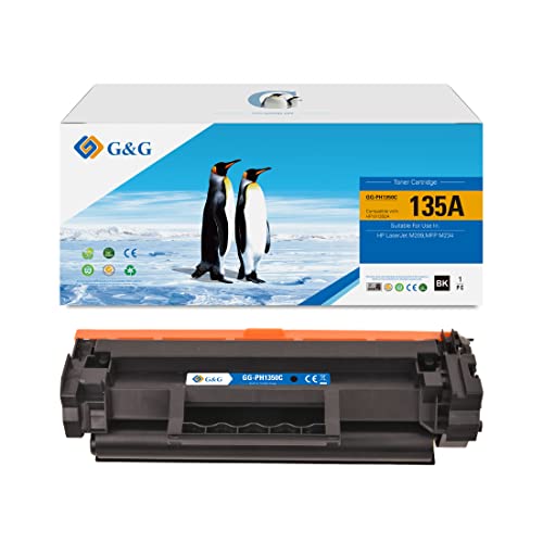 G&G Kompatible Toner Ersatz für HP 135A 135X W1350A für HP Laserjet M209 MFP M234dwe Toner mit Chip (1 schwarz) von G&G