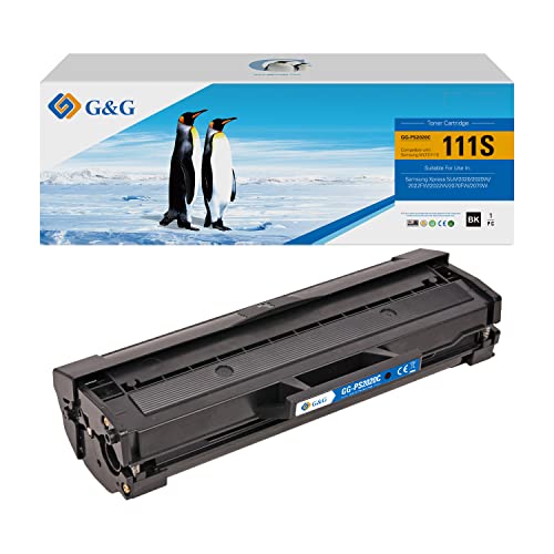 G&G MLT-D111S Toner Kompatibel mit Samsung MLT-D111S für Samsung Xpress M2070W M2070 M2026W M2020 M2070FW M2022W (1 Schwarz) von G&G