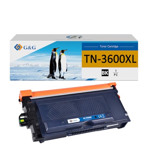 G&G TN-3600 Toner Kompatibel mit Brother TN3600XL TN3600 für Brother MFC-L5710DW MFC-L5710DN HL-L5210DN HL-L5210DW DCP-L5510DW mit Chip (XL) von G&G