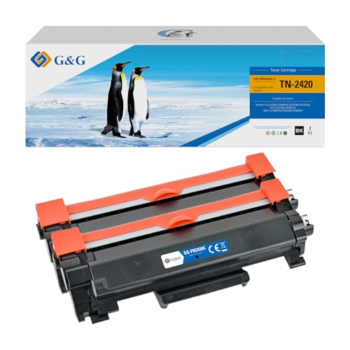 G&G TN2420 Toner Ersatz für Brother MFC-L2710DW MFC-L2710DN MFC-L2750DW HL-L2350DW HL-L2370DN DCP-L2530DW Toner(2 schwarz)… von G&G