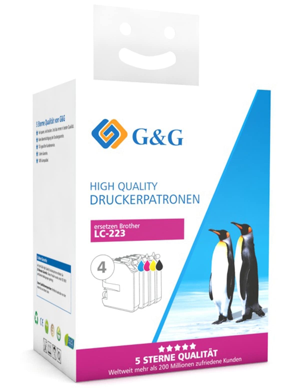 G&G Tinten-Multipack color + schwarz, 550 seiten von G&G