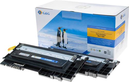 G&G Toner 2er-Pack ersetzt Samsung CLT-P406B Kompatibel Schwarz 1500 Seiten von G&G